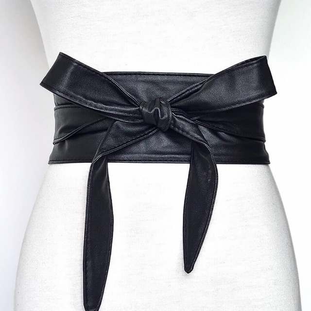 Đai nịt váy da- tự cột