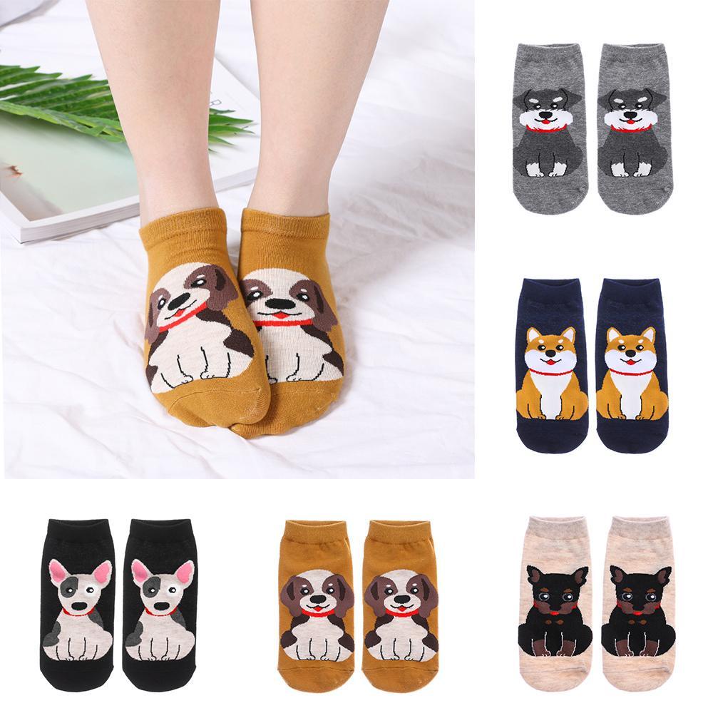 Vớ Cotton Cổ Cao Họa Tiết Nghệ Thuật Dễ Thương Vui Nhộn Cho Nữ