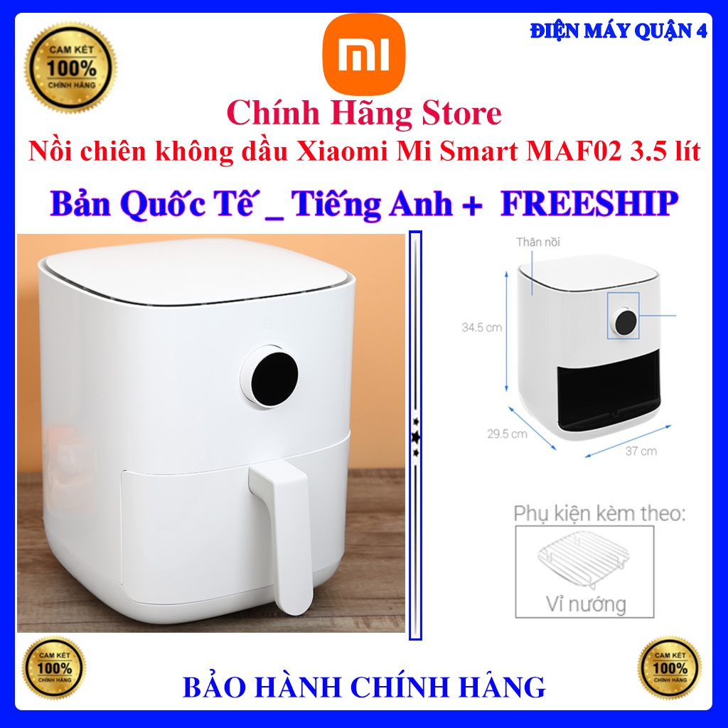 Nồi chiên không dầu Xiaomi Mi Smart MAF02 3.5 lít - Hàng chính hãng