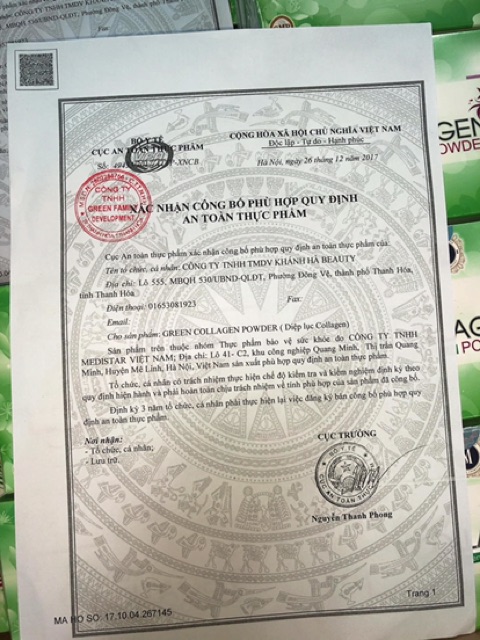 [Chính Hãng] Diệp lục collagen mẫu mới GMP | Thế Giới Skin Care