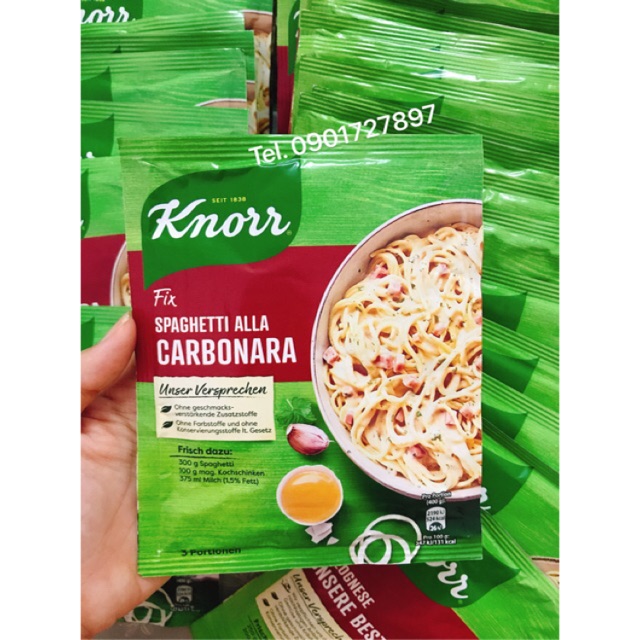 Gia Vị Sốt Mì Ý Spaghetti alla Carbonara Knorr Fix 36g (Bao bì mới)