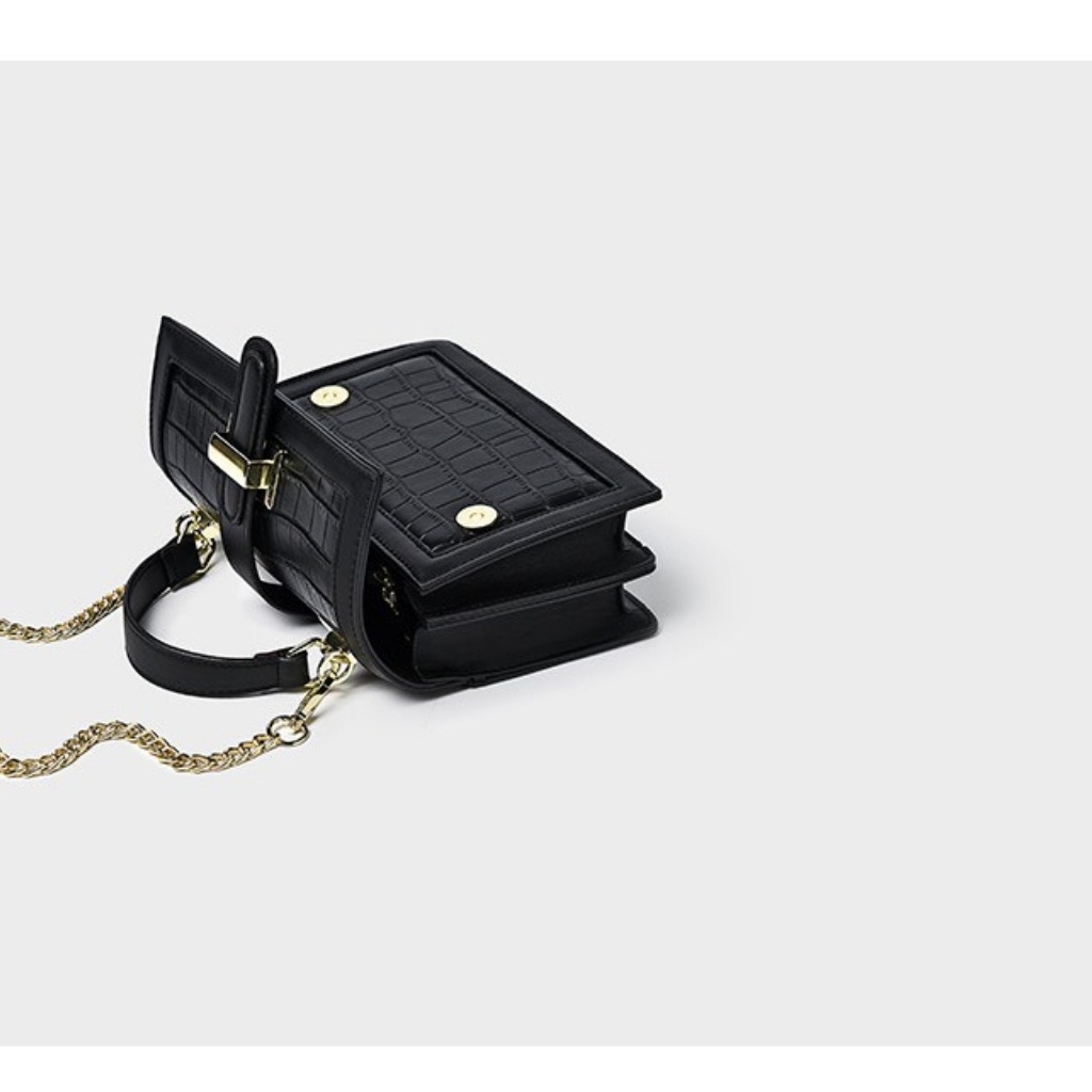 Túi xách nữ, túi xách công sở đeo chéo nữ da sần khoá vàng tiện lợi và thời trang - TXN005