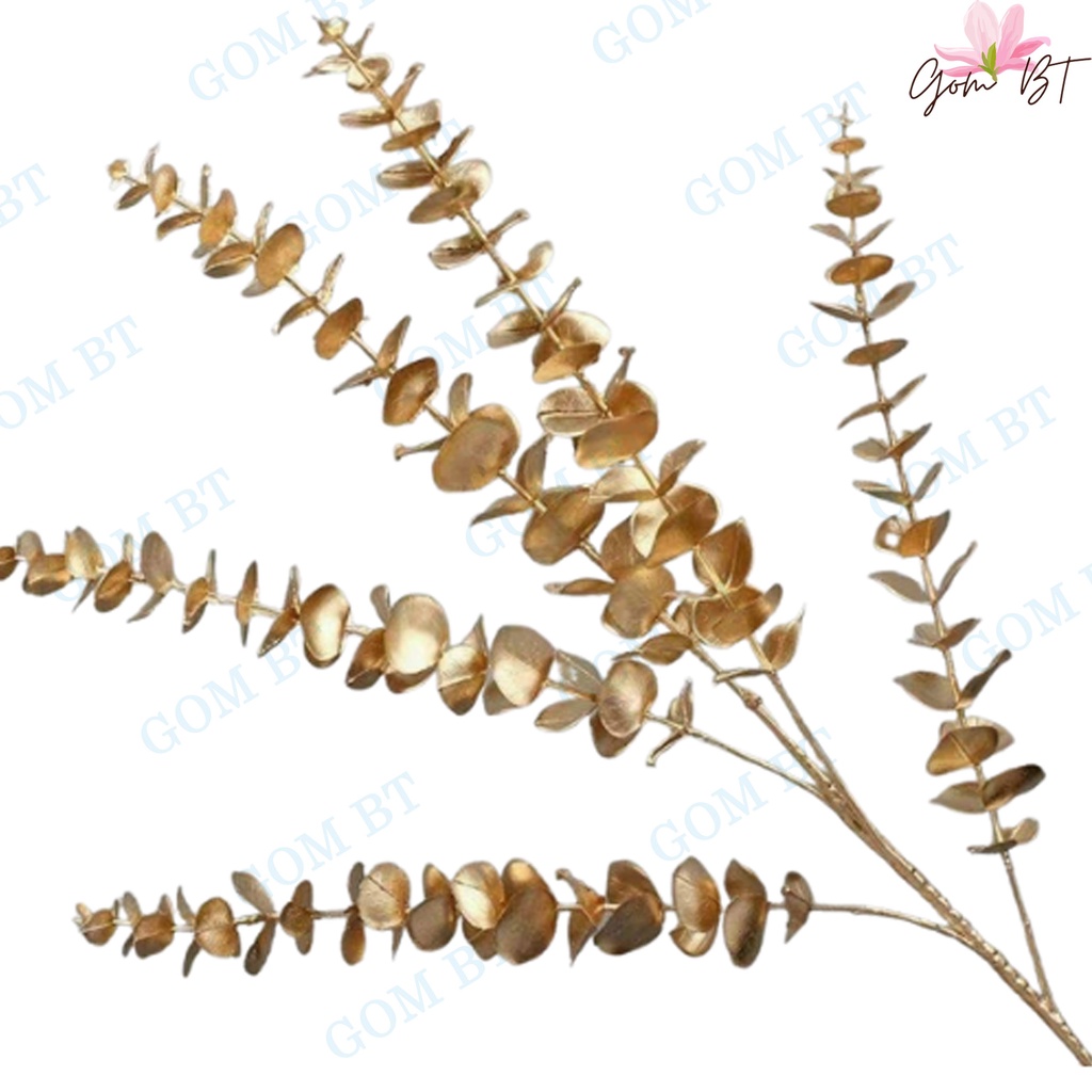 Hoa giả - Cành khuynh điệp vàng - Rẻ quạt - Lá táo mốc giả cắm đào đông decor trang trí ngày Tết