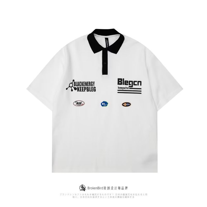 Áo Thun POLO Ngắn Tay Form Rộng Phong Cách Hàn Quốc Dành Cho Nam