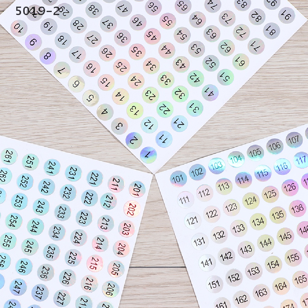 [GAV] Waterproof Number 1-300 Laser Labels Stickers Nail Polish Lipstick Number Tags {VN}