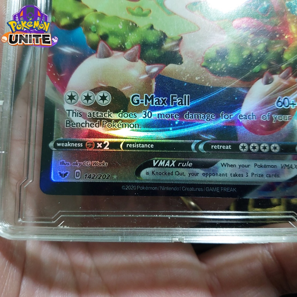 Thẻ Pokemon Vmax Snorlax 142 202 gấu ham ăn siêu cấp Gigantamax tặng kèm bọc Top loader 1459 15