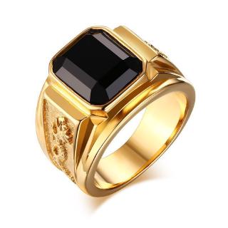 Nhẫn xi mạ vàng đính kim cương giả thời trang cho nam