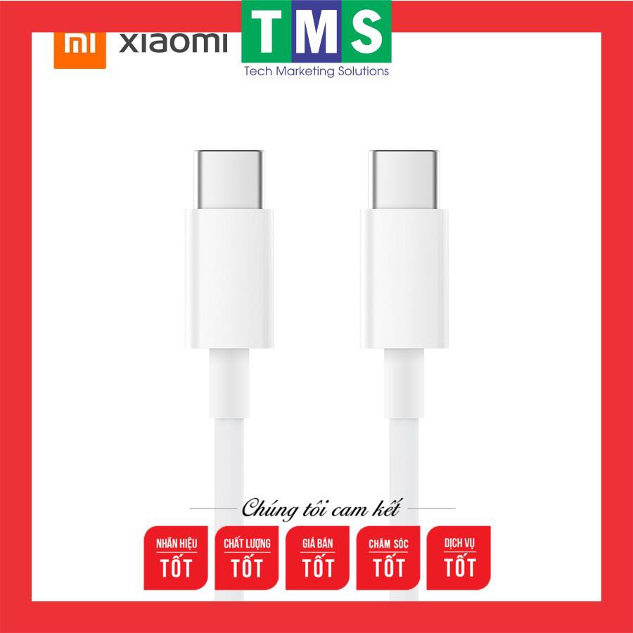 [Dây cáp sạc] Xiaomi Mi USB Type-C to Type-C Cable 150cm (Trắng)- Hàng chính hãng- BH 6 tháng