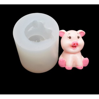 Khuôn silicon 4d làm rau câu làm bánh mẫu Heo má phính