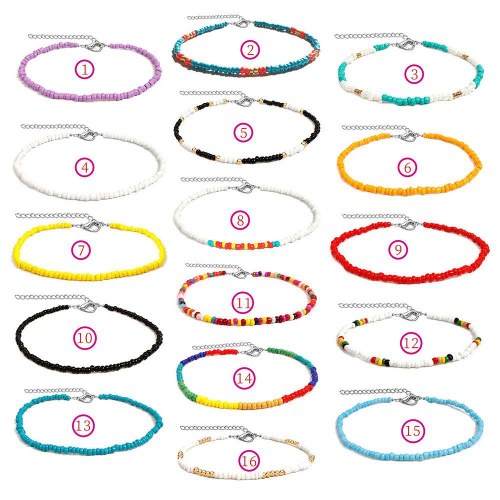 Vòng Cổ Chuỗi Hạt Thủy Tinh Handmade Có Thể Điều Chỉnh Phong Cách Bohemian Cho Nữ