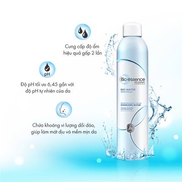 Xịt Khoáng / Nước khoáng dưỡng da ẩm mượt mịn màng Bio-Essence Bio-Water Energizing Water 100ml / 300ml