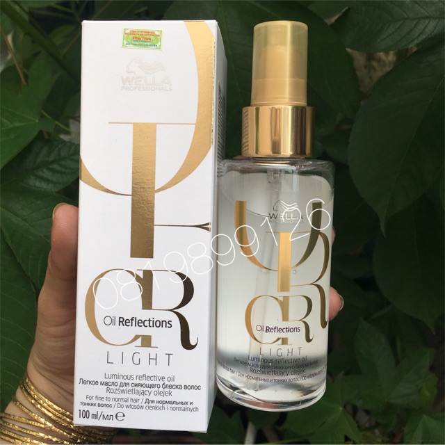 TINH DẦU WELLA TĂNG CƯỜNG ĐỘ BÓNG VÀ SÁNG MÀU NHUỘM CHO TÓC THƯỜNG &amp; MẢNH OIL REFLECTIONS 100ml