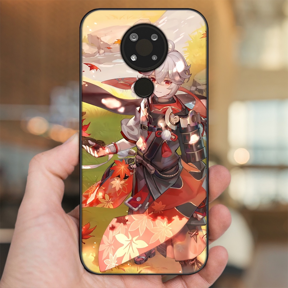 Ốp lưng Nokia 3.4 viền đen in hình Kazuha Genshin Impact
