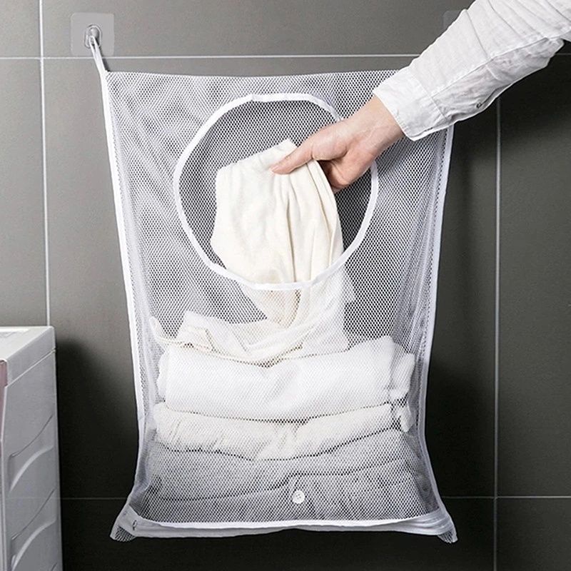 Túi Lưới Đựng Quần Áo Bẩn Treo Tường Tiện Lợi