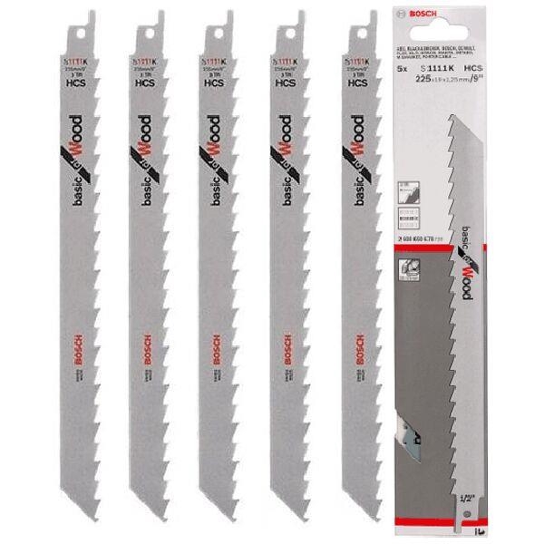 Bộ lưỡi cưa gỗ 5 cây Bosch. S1111K