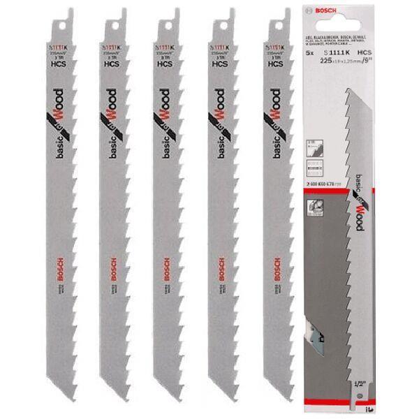 Bộ lưỡi cưa gỗ 5 cây Bosch. S1111K