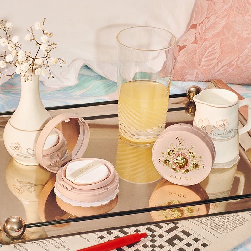 Gucci NEW Golden Lion Cushion Foundation Brighten Skin Tone Moisturizing Nourishing Skin SPF22 14g Phấn Nước Trang Điểm Dưỡng Ẩm Làm Sáng Tông Màu Da Thương Hiệu