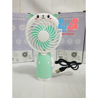Quạt sạc cầm tay kitty có đèn, gió mạnh