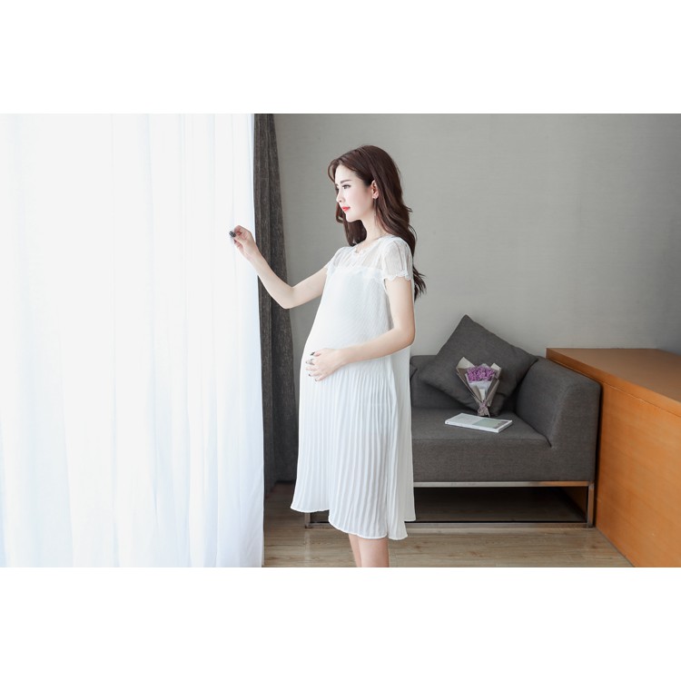 Đầm bầu dài qua gối suông dâp ly
