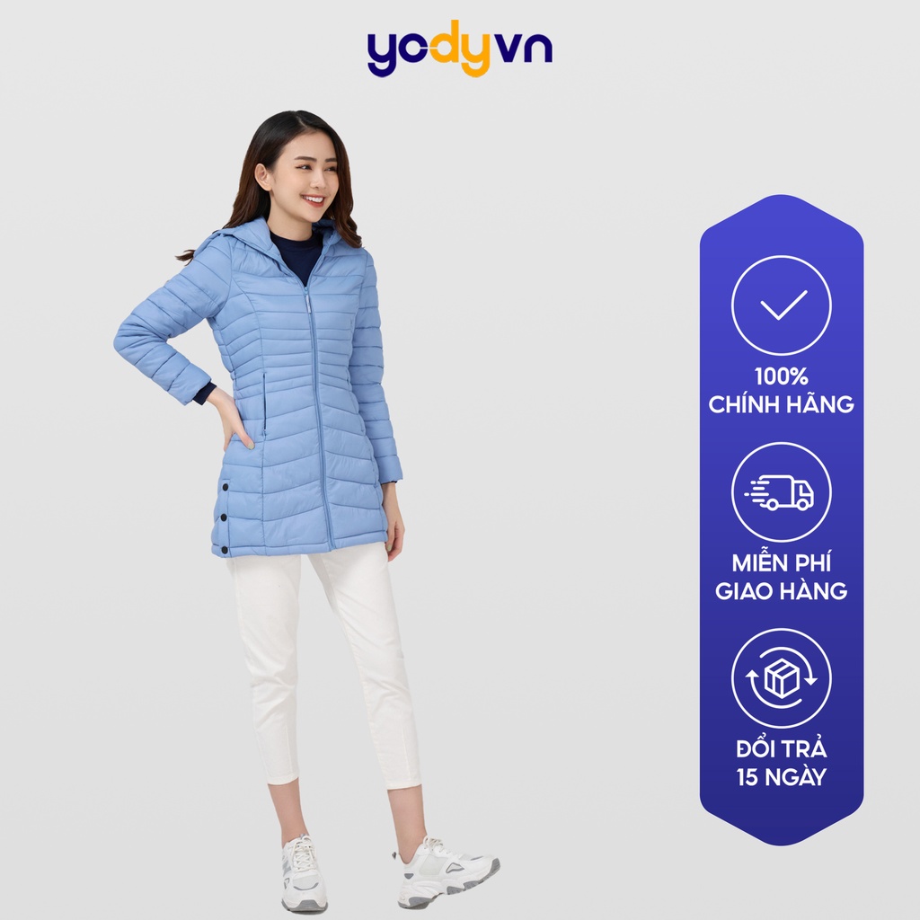 Áo phao nữ dáng dài YODY siêu ấm siêu nhẹ áo khoác nữ cao cấp PHN4002
