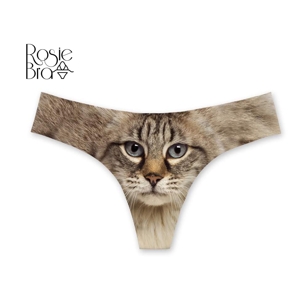 Quần Lót Lọt Khe Không Đường May Hoạ Tiết Mèo P130