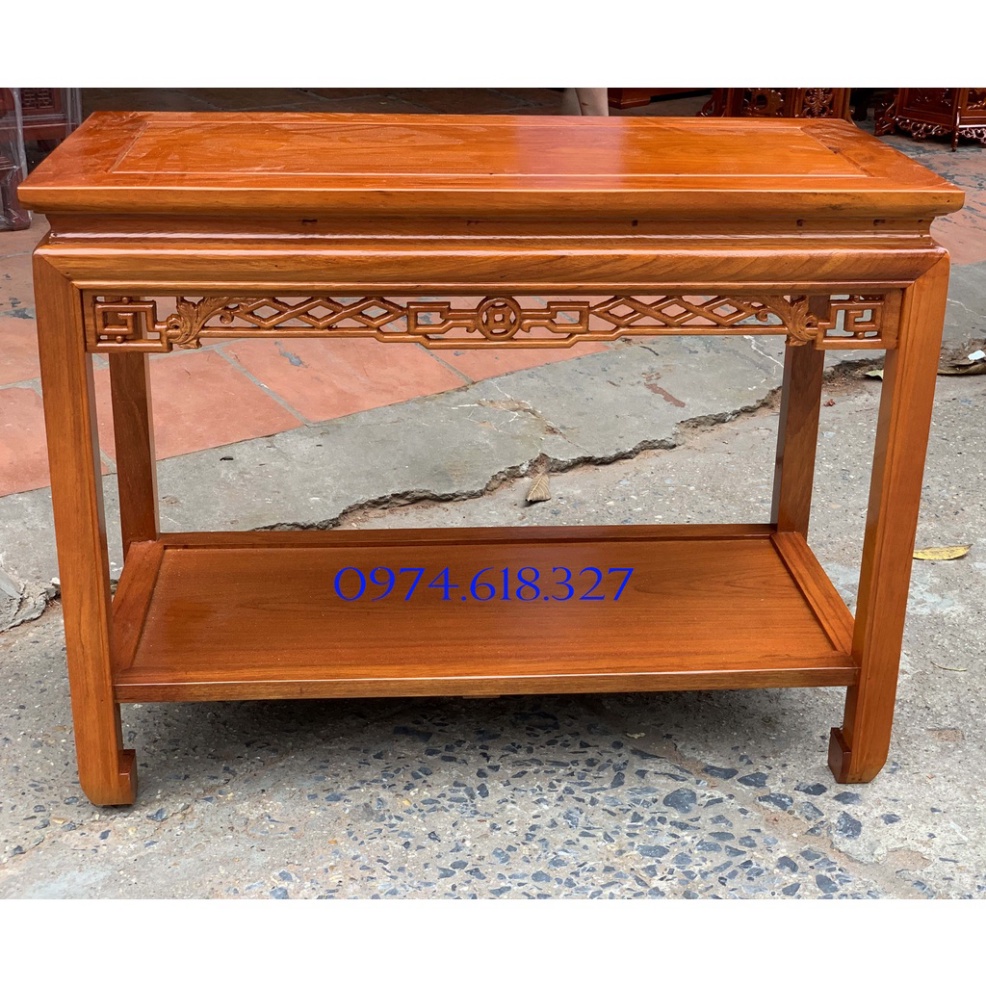 Đôn Chiện Kiểu Dài Phòng Khách Gỗ Hương