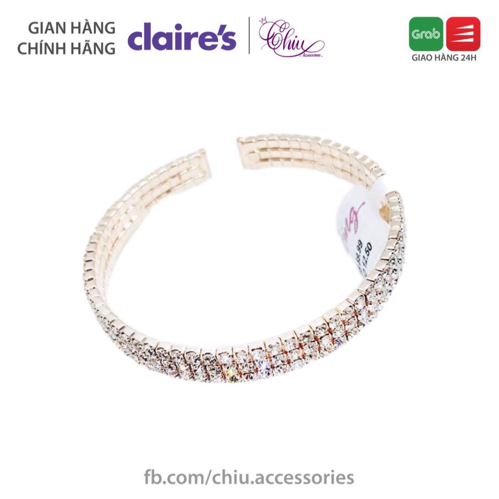 Claires Vòng tay hạt đá trắng