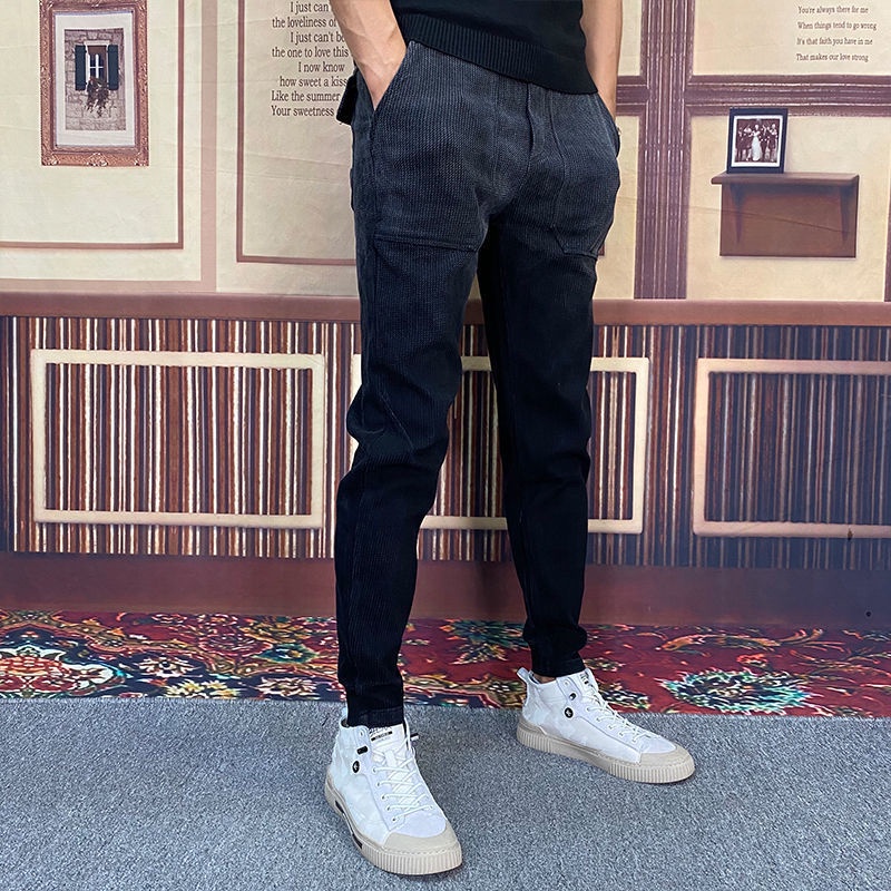 Quần Dài Mỏng Kẻ Sọc Màu Sắc Thời Trang Mùa Hè Cho Nam Giới