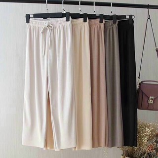 Quần thun tăm ống rộng quần culottes dáng thụng đủ size mẫu mới 2021