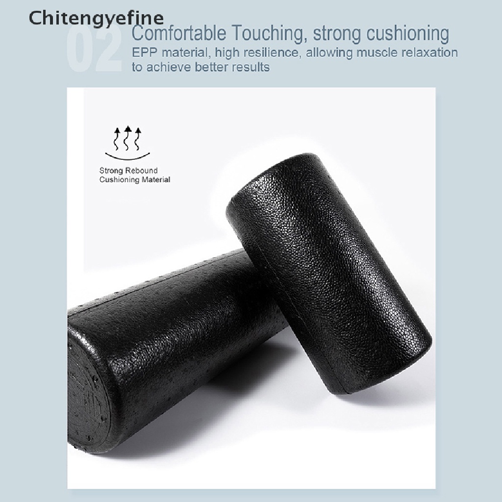 Con lăn xốp 3 kích cỡ 30/ 45/ 60 cm màu đen dùng tập yoga và mát xa
