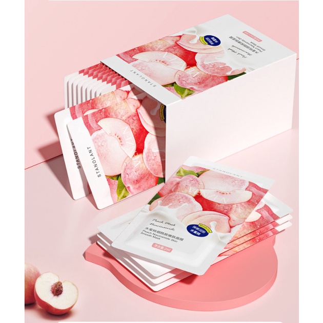 Mặt nạ ngủ VENZEN chiết xuất quả đào protein dưỡng ẩm se khít lỗ chân lông không cần rửa