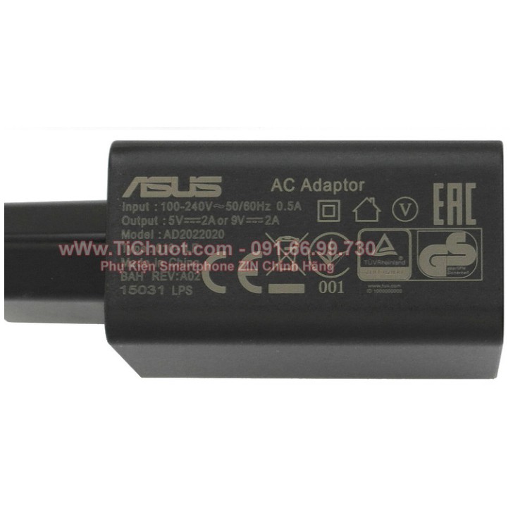 Củ Sạc Nhanh ASUS Boostmaster 9V-2A 18W ZIN Chính Hãng