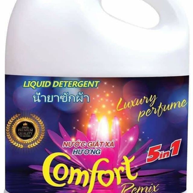 NƯỚC GIẶT xả comfor Remix 5 in 1, Cực Thơm Lâu, Giữ Mùi Cực Tốt, Can 3,6L