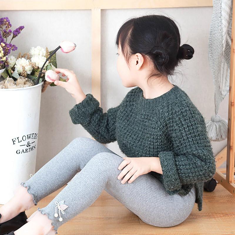 Quần Legging giữ ấm phối nơ xinh cho bé gái