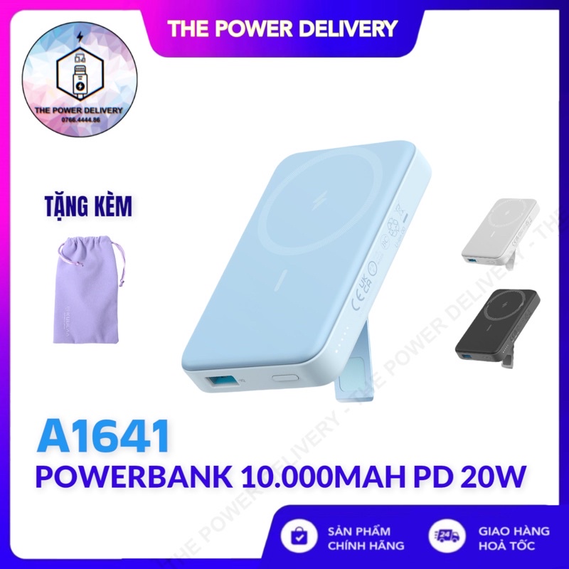 Sạc dự phòng Anker MagGo 633 A1641 10.000mah PD 20W - SẠC KHÔNG DÂY - BẢO HÀNH 12 THÁNG