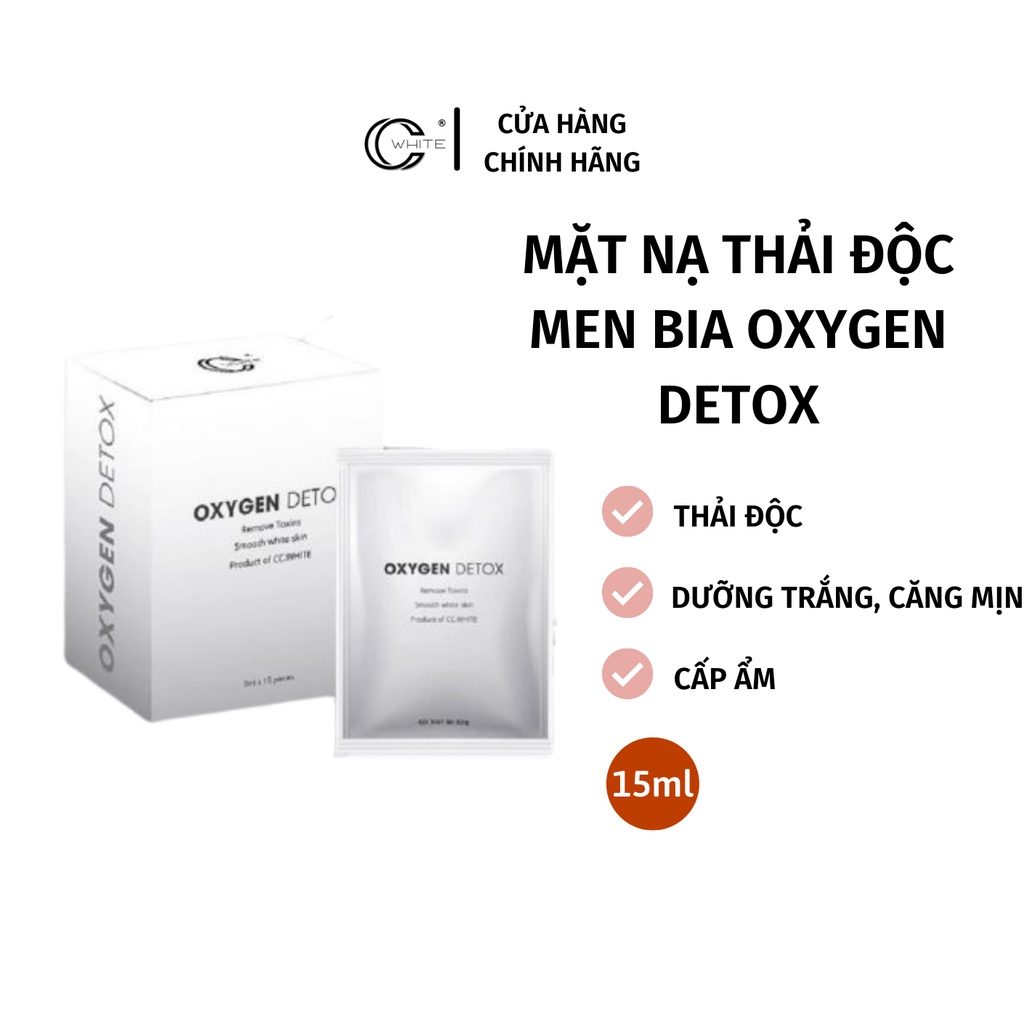 Mặt nạ thải độc men bia Oxygen Detox set 3 gói