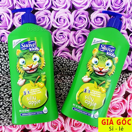 Sữa tắm, gội và Xả cho Bé Suave Kid 3in1 532ml