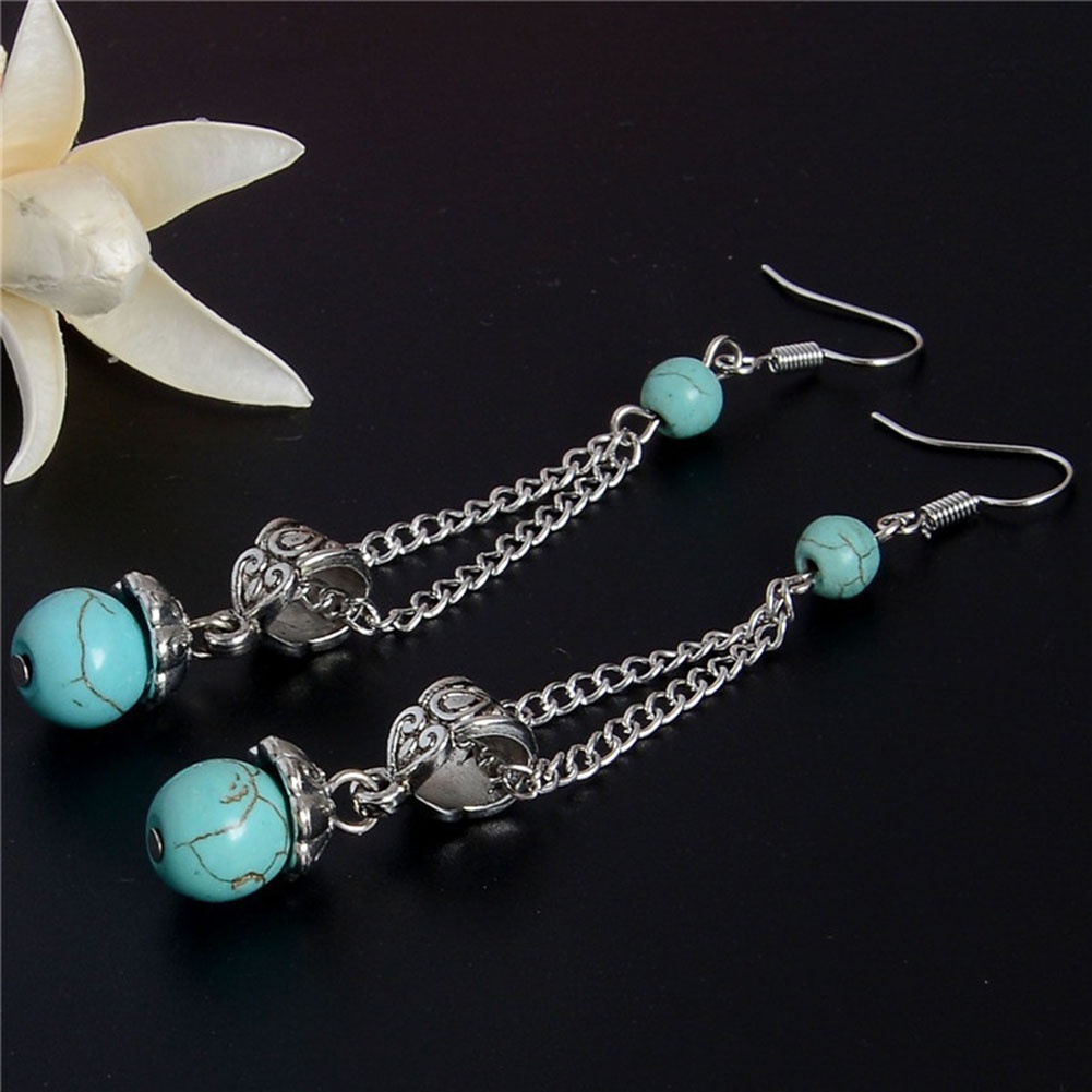 Hoa tai dáng dài phong cách Tây Tạng thời trang dành cho nữ