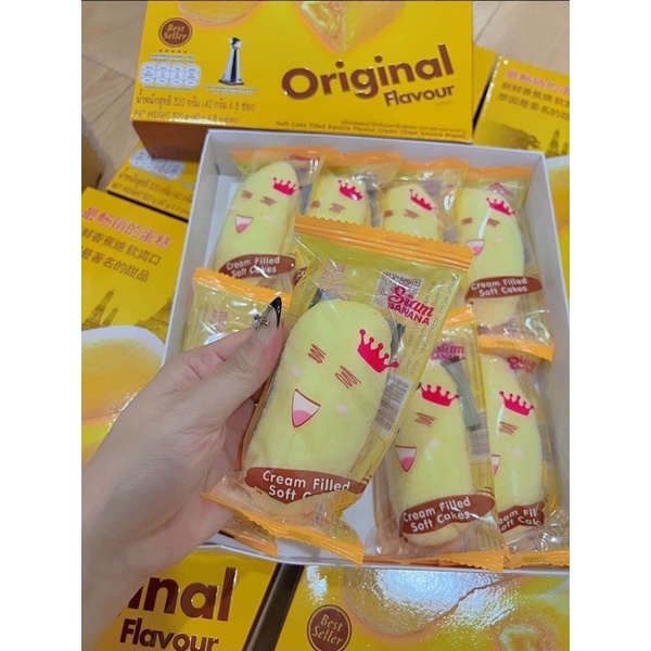 Bánh Chuối Thái Lan Siam Đủ Vị Hộp 4 cái và hộp 8 cái  Date 1 thángTT