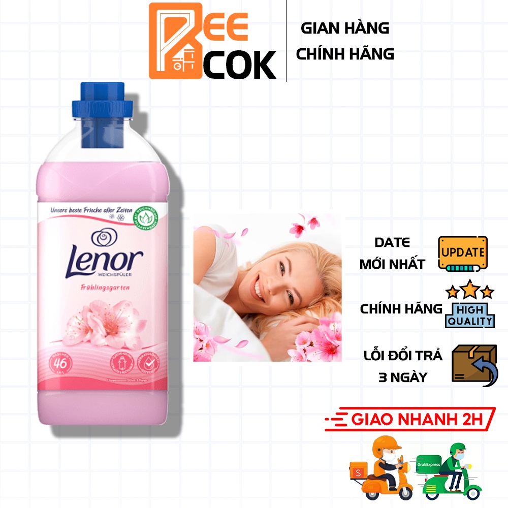 Nước xả vải Lenor dung tích 1,15L hương hoa anh đào làm mềm vải và lưu hương lâu