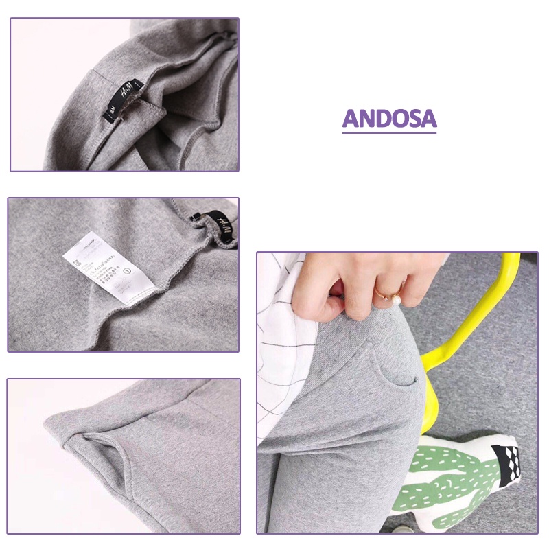 Quần legging nữ lửng ngố có túi HffM cao cấp thun cotton dày dặn cạp cao nâng mông ANDOSA HM04