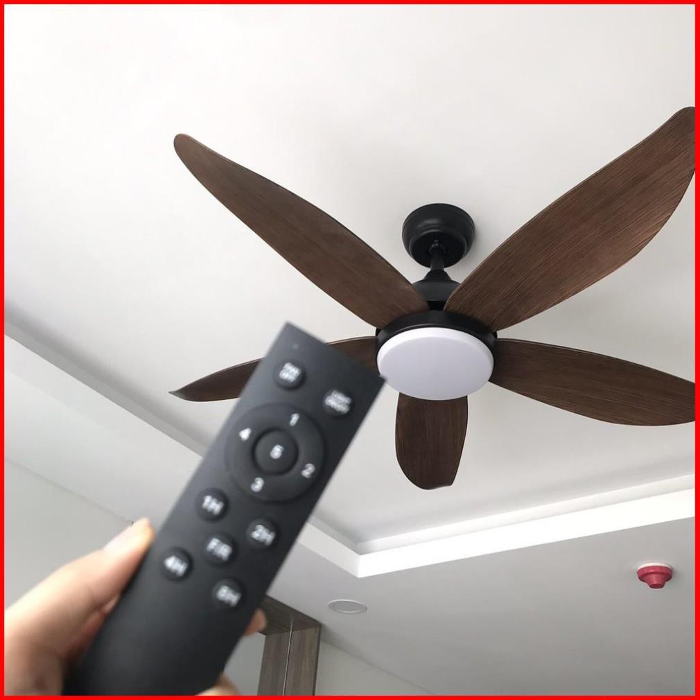 Quạt Trần Đèn Động Cơ DC Lõi Đồng [Tặng Kèm Móc Cao Su Treo Trần ] Có 6 Tốc Độ Gió,Sải Rộng Cánh 1m32,Đèn Led 3 chế độ s | BigBuy360 - bigbuy360.vn