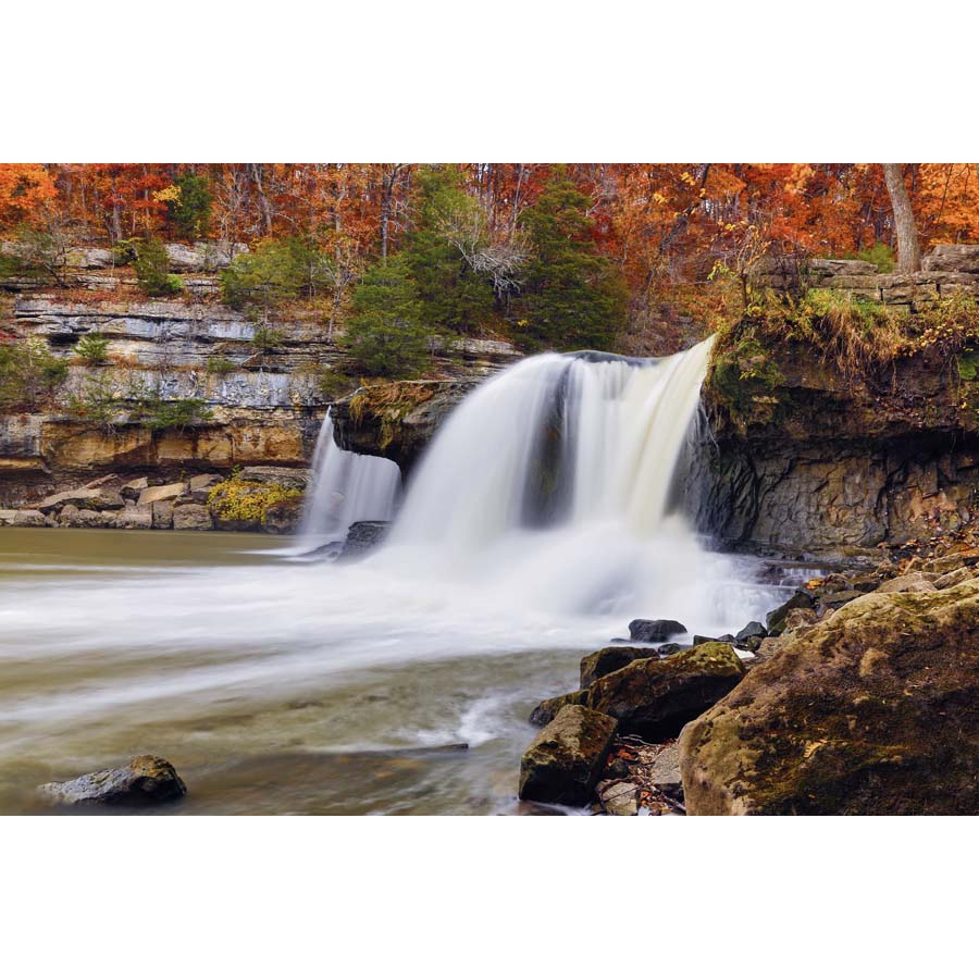 Tranh 3D Thác Nước Thiên Nhiên Đẹp Hũng Vỹ