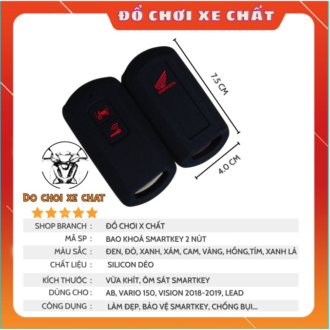 Bao(vỏ) Silicon Smartkey LEAD, Air Blade, Vario 150, Vision 2019 loại dày