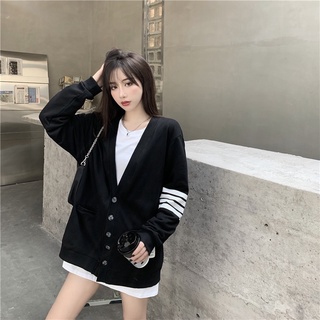ÁO CARDIGAN XÁM SỌC NGANG( Ảnh thật feedback)
