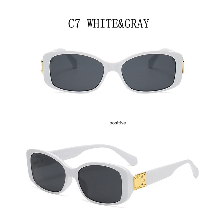 Kính mát Samjune gọng oval nhỏ phong cách retro thời trang cho nữ 2021