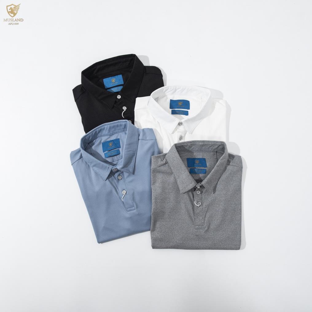 Áo Polo Cotton Compact Prime Musland AP21009 - Áo Polo Nam Co Giãn, Siêu Thoáng Mát