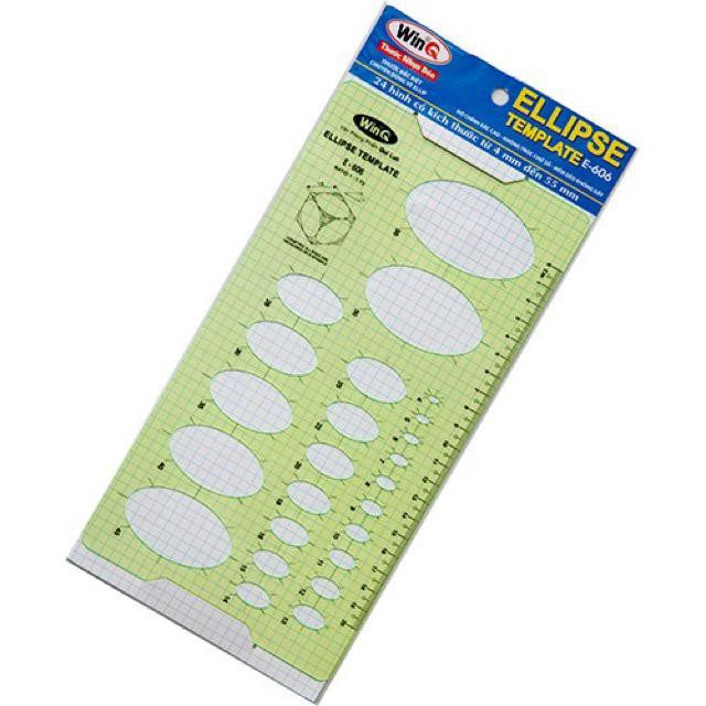 Thước vẽ kỹ thuật, Thước Elip, Ellipse Template Ruler E-606 5.0