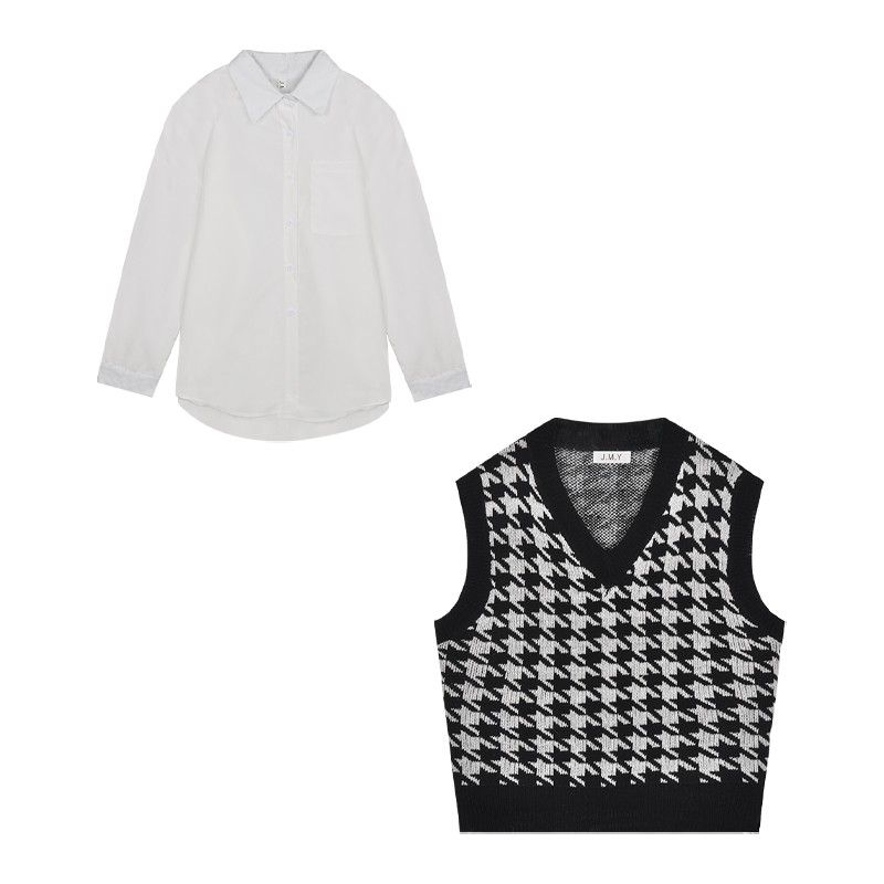 Áo sơ mi/Áo len dệt thời trang thanh lịch | BigBuy360 - bigbuy360.vn