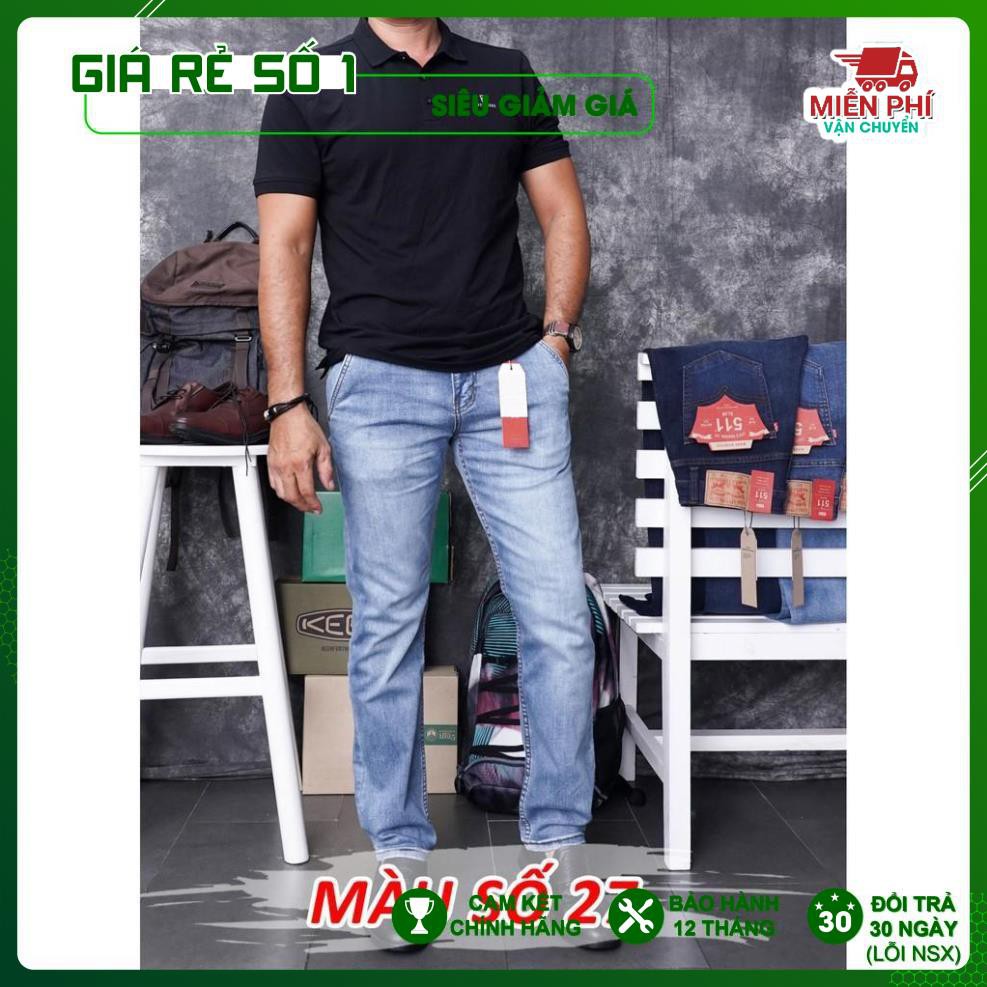 [Chính hãng] - Quần Bò Jeans Nam Levis 511 ống suông, co dãn, loại túi chéo Cambodia (mã 27-28-29)